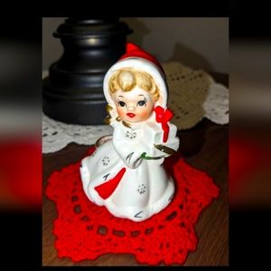 Napco Holiday Girl Candle Holder